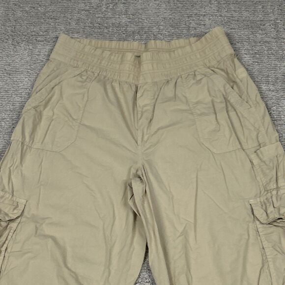 Aerie Cargo Pants Womens XL Tall Khaki Wide Leg Utility Stretch Waist Pockets - Picture 3 of 10